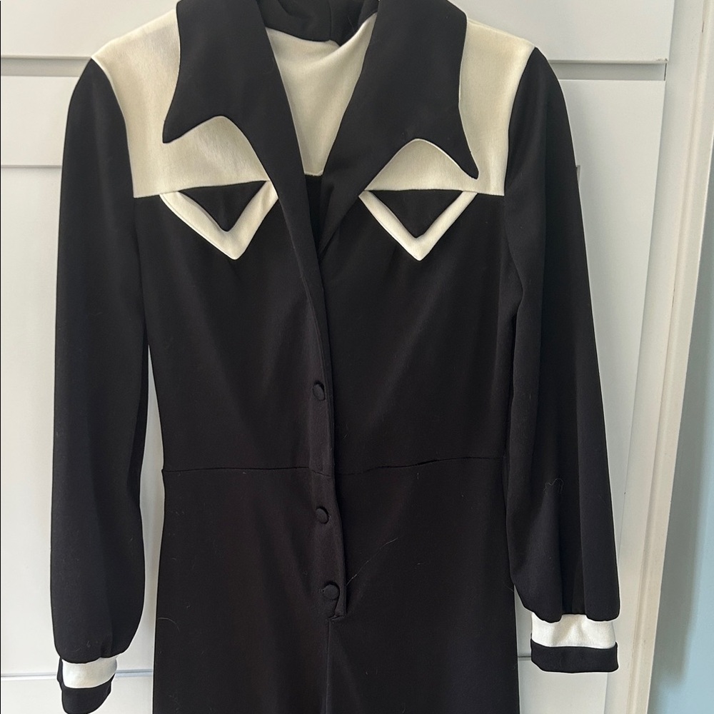 Elegant Black and Cream Jumpsuit